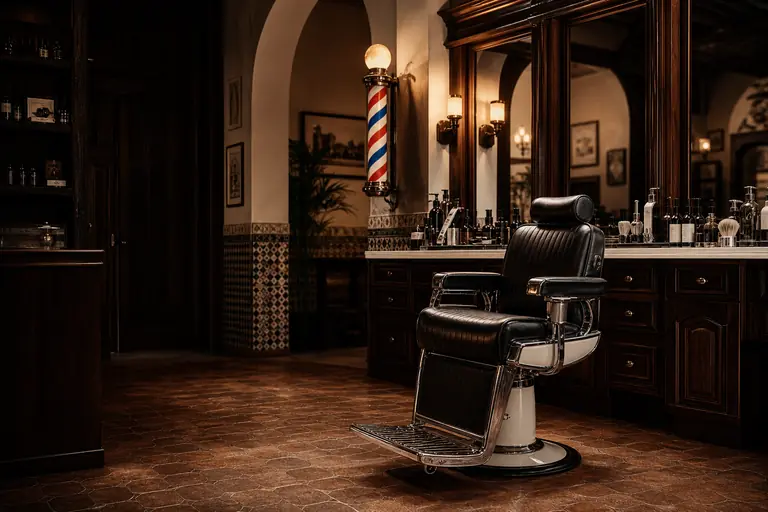 Interior de Roble Barber Studio